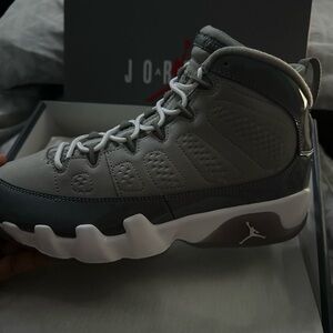 Jordan Men's Gray and White High-Top Sneakers